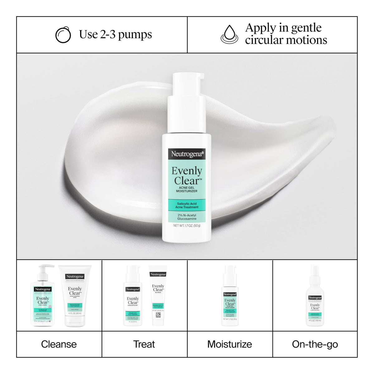 Neutrogena before and after skin texture comparison showing improved clarity
