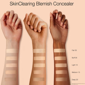 Neutrogena concealer texture on fingertip illustrating lightweight blendable formula