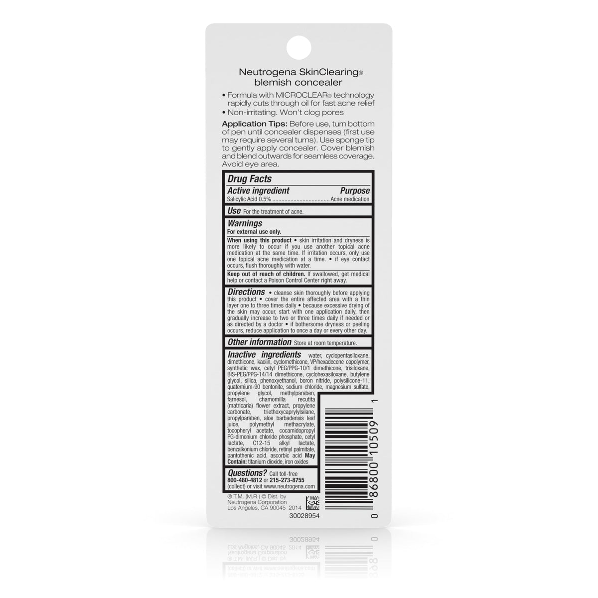 Neutrogena concealer inside travel pouch for on-the-go touch-ups and convenience