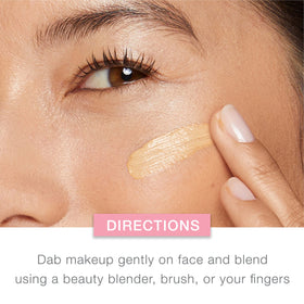 Neutrogena blending foundation with sponge on face for natural coverage