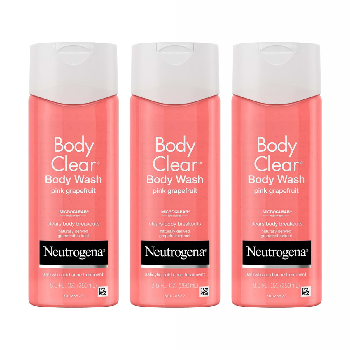 Neutrogena front bottle showing label and clear benefit for acne-prone skin