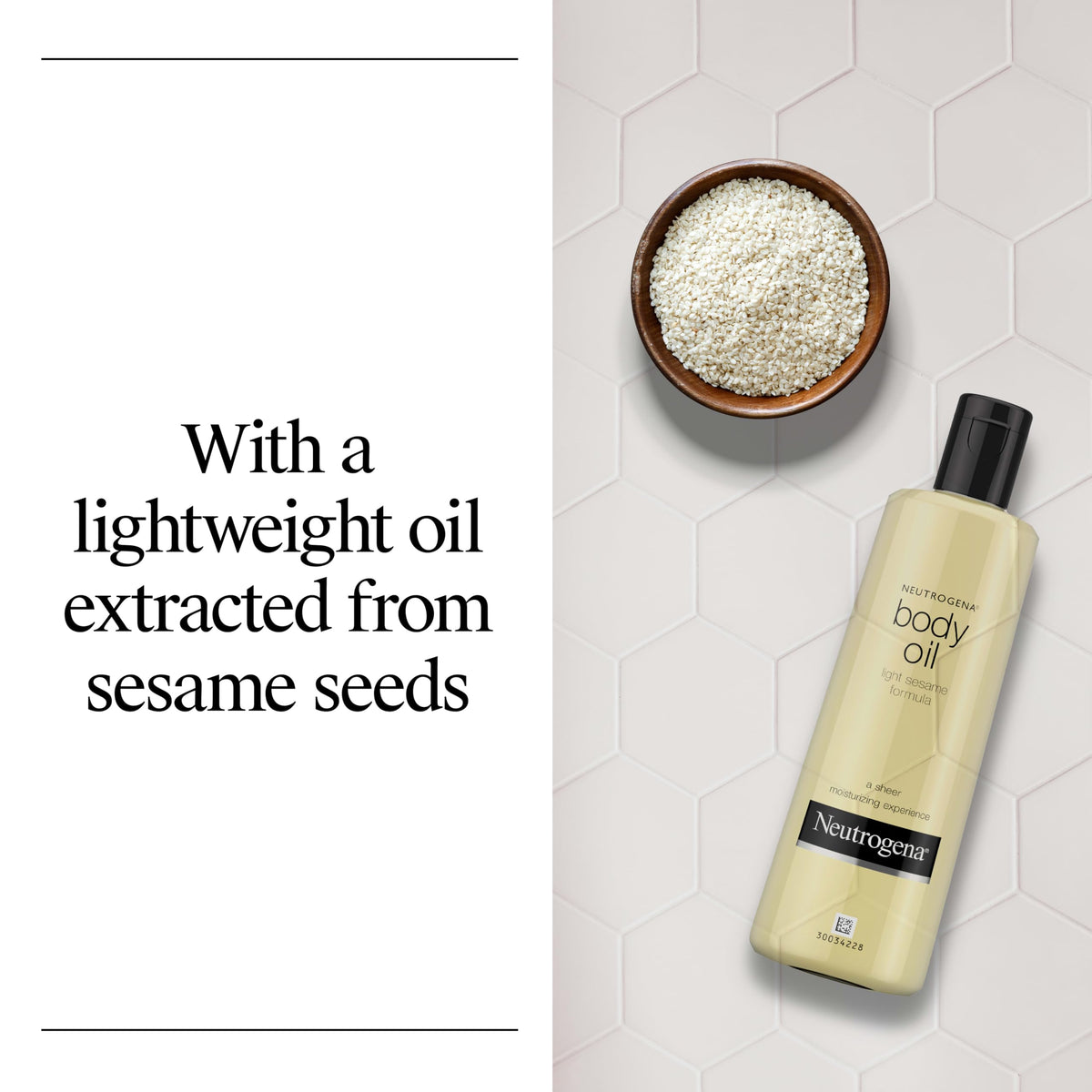 Neutrogena oil added to a tub to demonstrate moisturizing bath use
