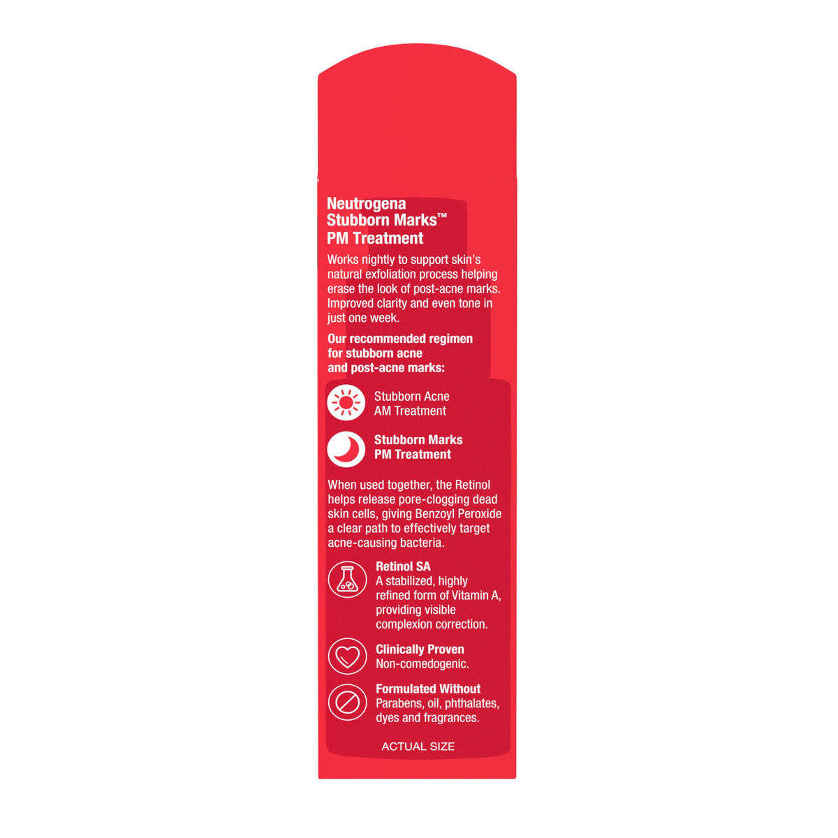 Neutrogena bottle staged in bathroom routine showing easy nightly use benefit