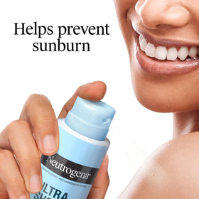 Neutrogena label showing active ingredients and broad-spectrum protection benefit