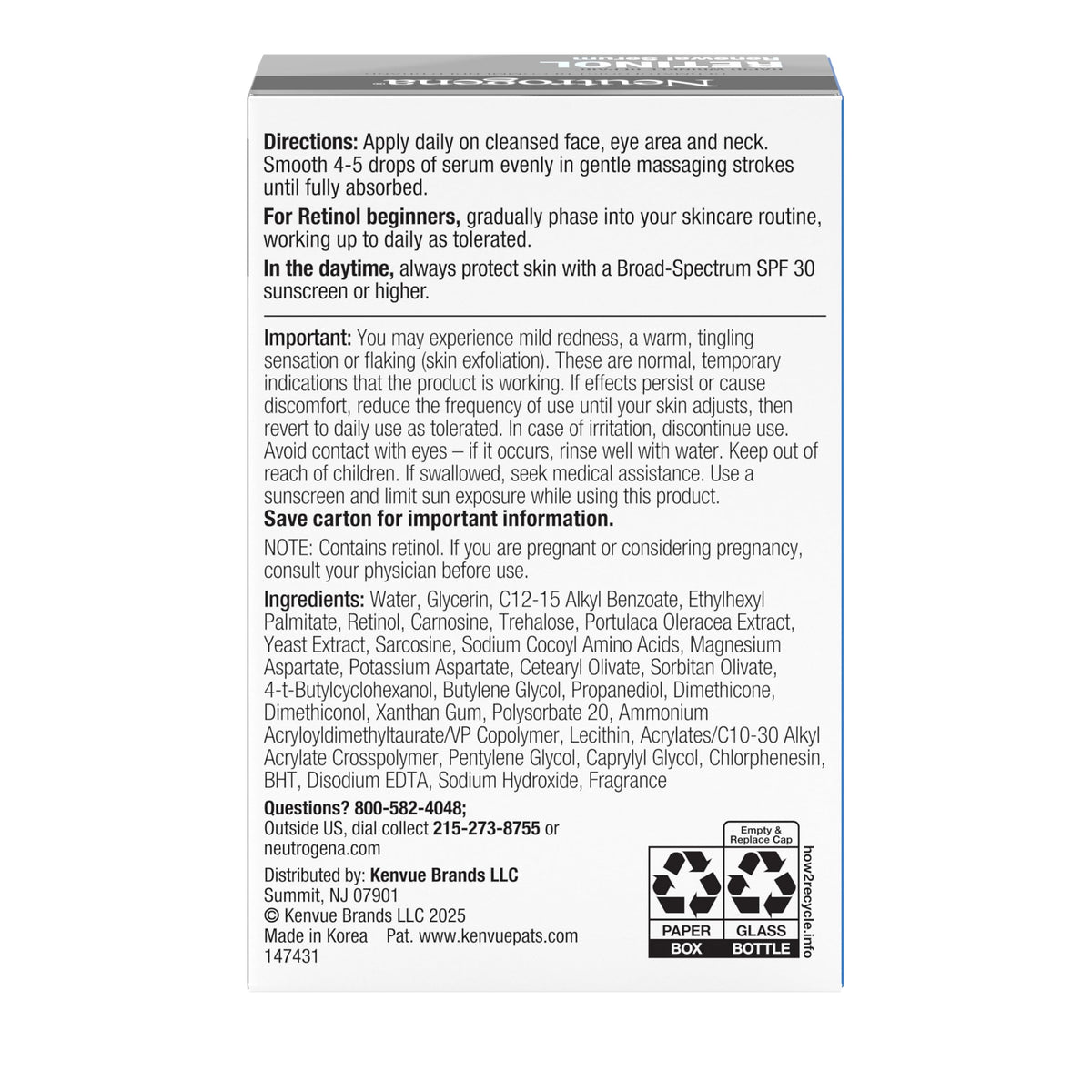Neutrogena boxed product packaging displayed, indicates new sealed condition