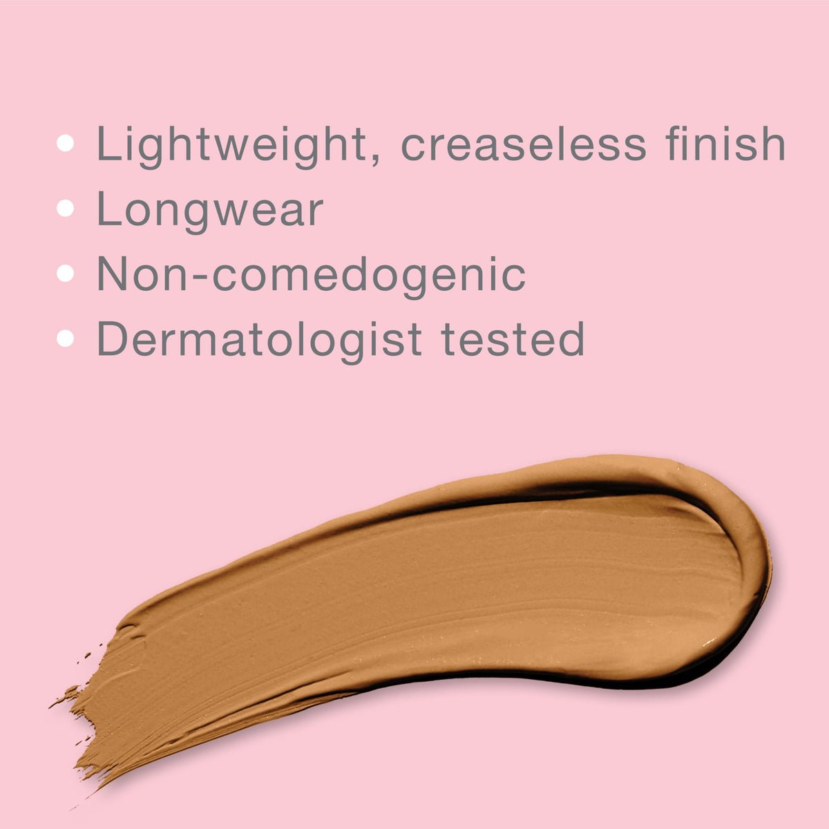 Neutrogena Brulee cream texture swipe shows smooth blendability
