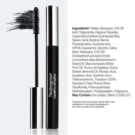 Neutrogena brush separating lashes to create fanned, defined lash look
