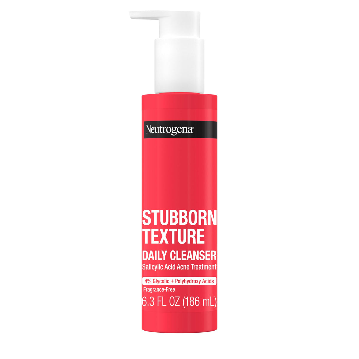 Neutrogena front packaging showing bottle and product name for clear acne care