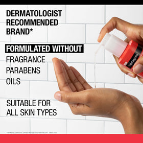 Neutrogena next to ruler for clear size comparison and travel-friendly benefit
