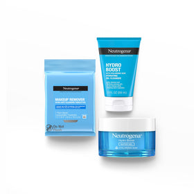 Neutrogena cleansing gel dispensing into hand to show silky lather benefit