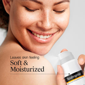 Neutrogena ingredient callout with vitamin E and niacinamide for soothing