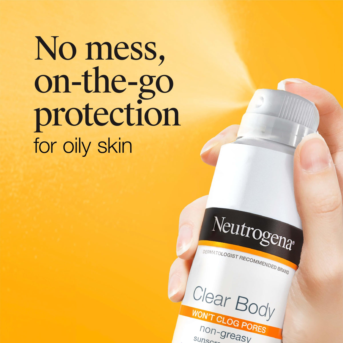 Neutrogena on skin showing invisible finish and no white cast benefit