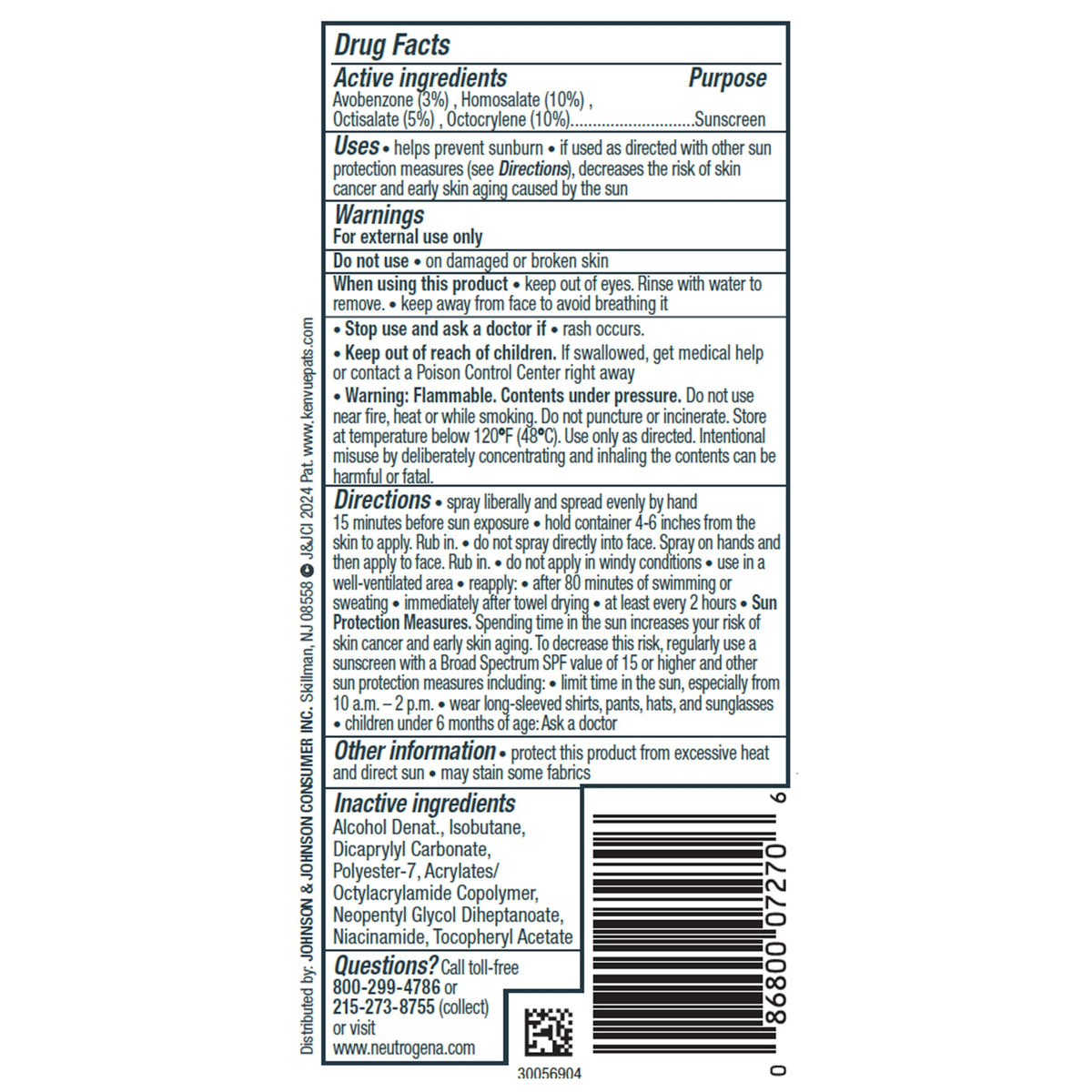 Neutrogena label detail photo emphasizing fragrance-free and non-comedogenic benefit