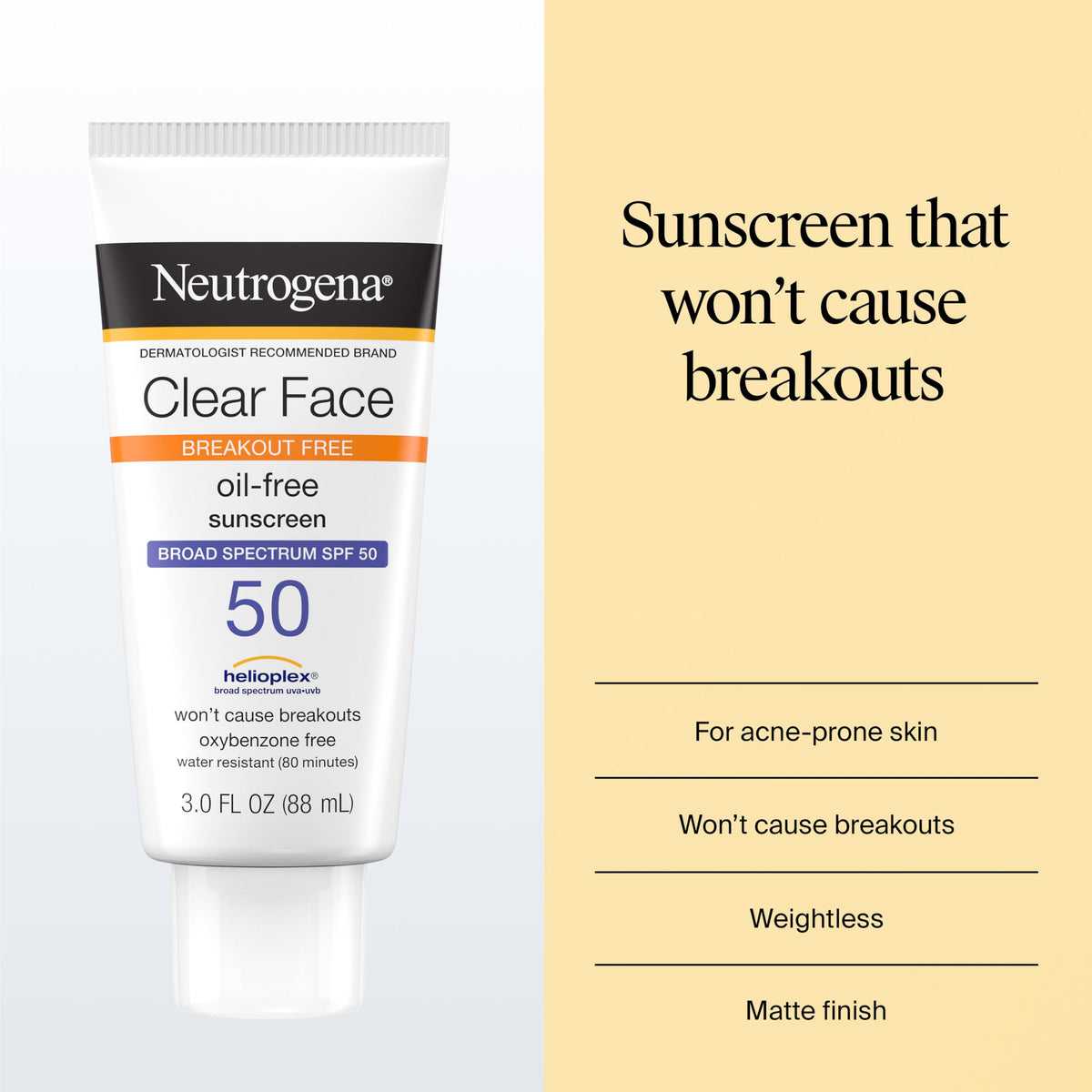 Neutrogena close-up of lotion texture absorbing quickly for matte finish