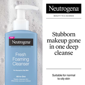 Neutrogena label close-up highlighting product name and skin type benefits