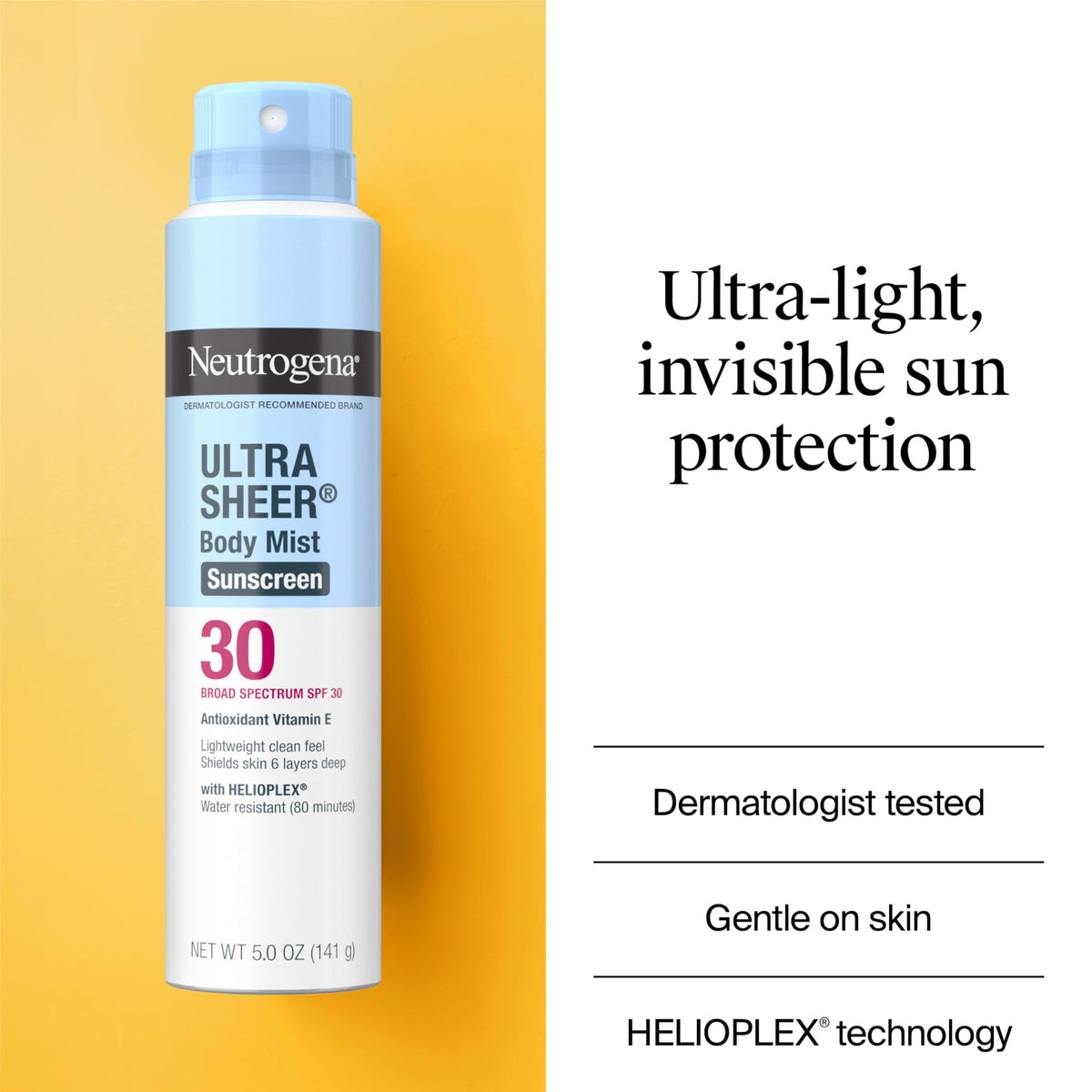 neutrogena close-up on arm showing no white cast and invisible finish