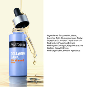 Neutrogena Collagen Bank before and after illustration, visualizing improved tone and plumper appearance