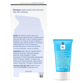 Neutrogena clinical results chart visualizing improved radiance and plumpness