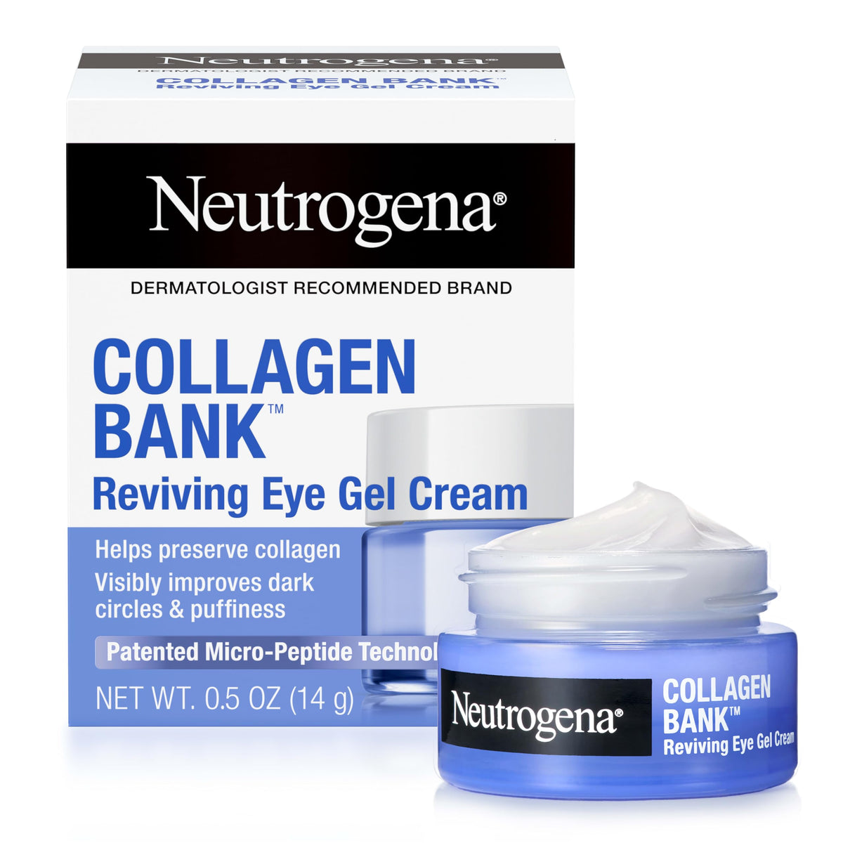 Neutrogena front packaging showing product and benefits for quick identification