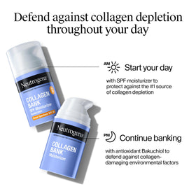 Neutrogena application on neck in bathroom lifestyle scene illustrating firming routine