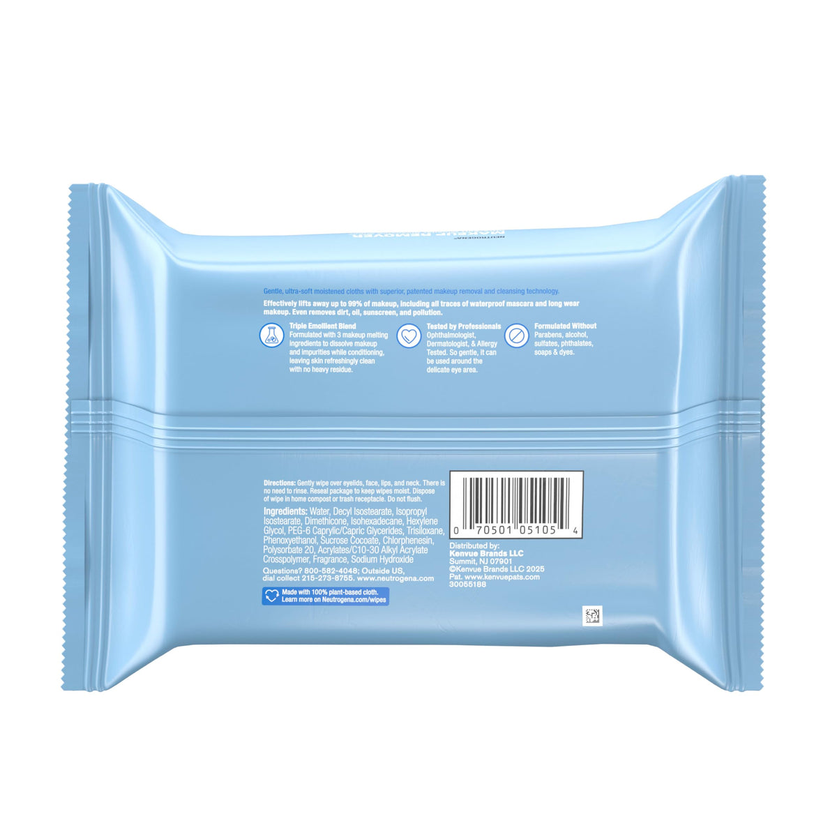 Neutrogena plant-based cloth focus emphasizing compostable material benefit