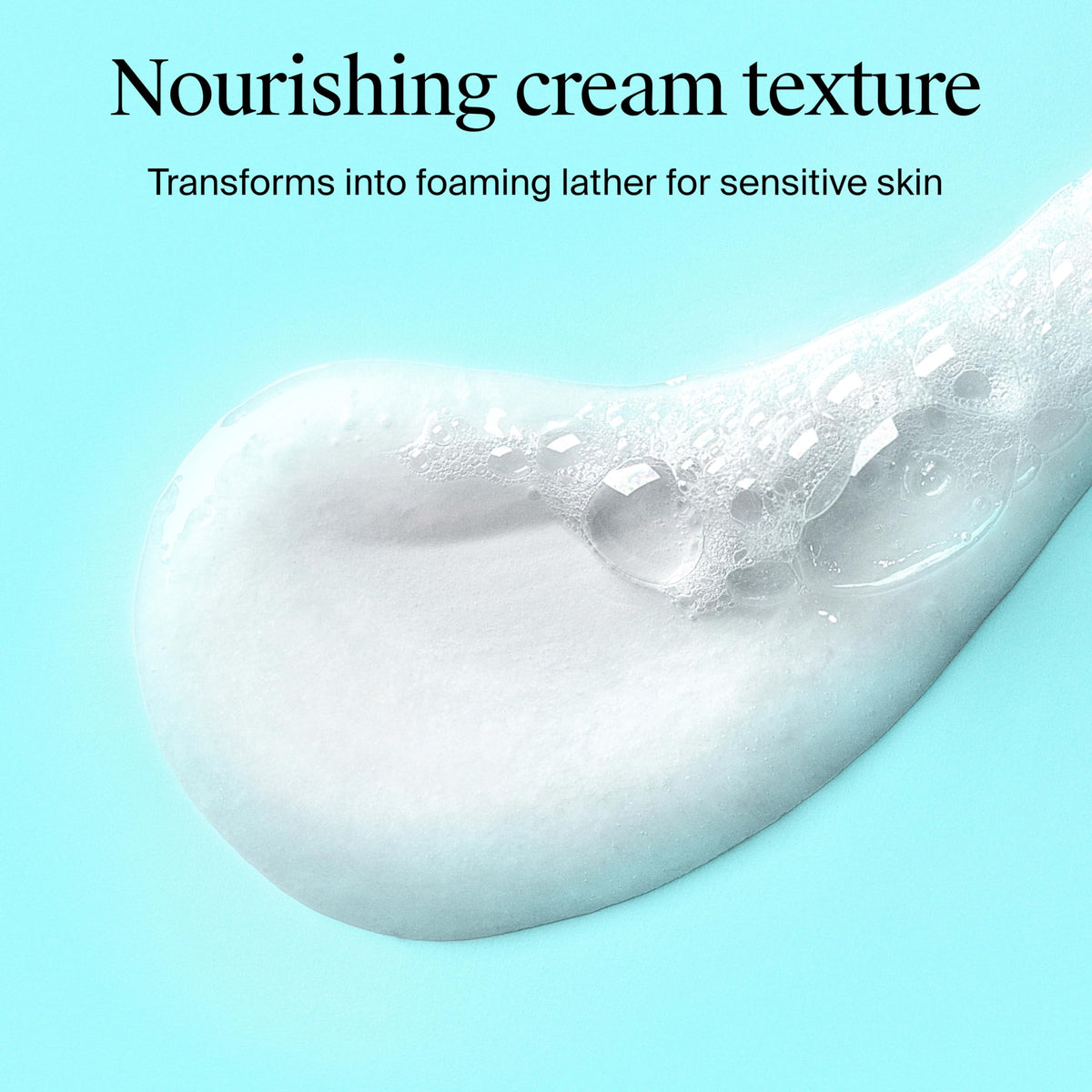 Neutrogena cream to foam texture demonstrating gentle cleansing benefit