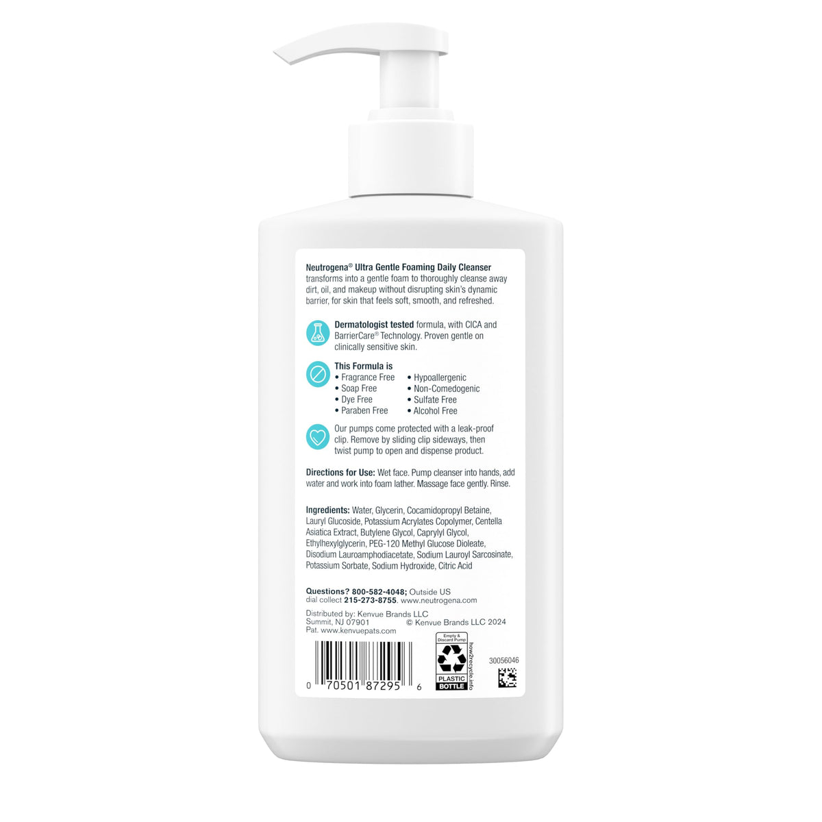 Neutrogena rinsed clean face after use showing fresh skin, benefit: leaves skin soft and refreshed