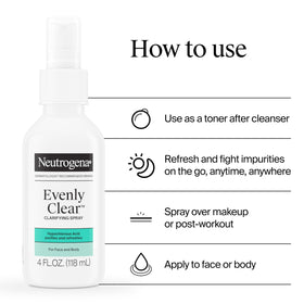 Neutrogena used after workout to refresh skin and reduce surface impurities quickly