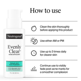 Neutrogena illustrative before and after fading post-acne marks