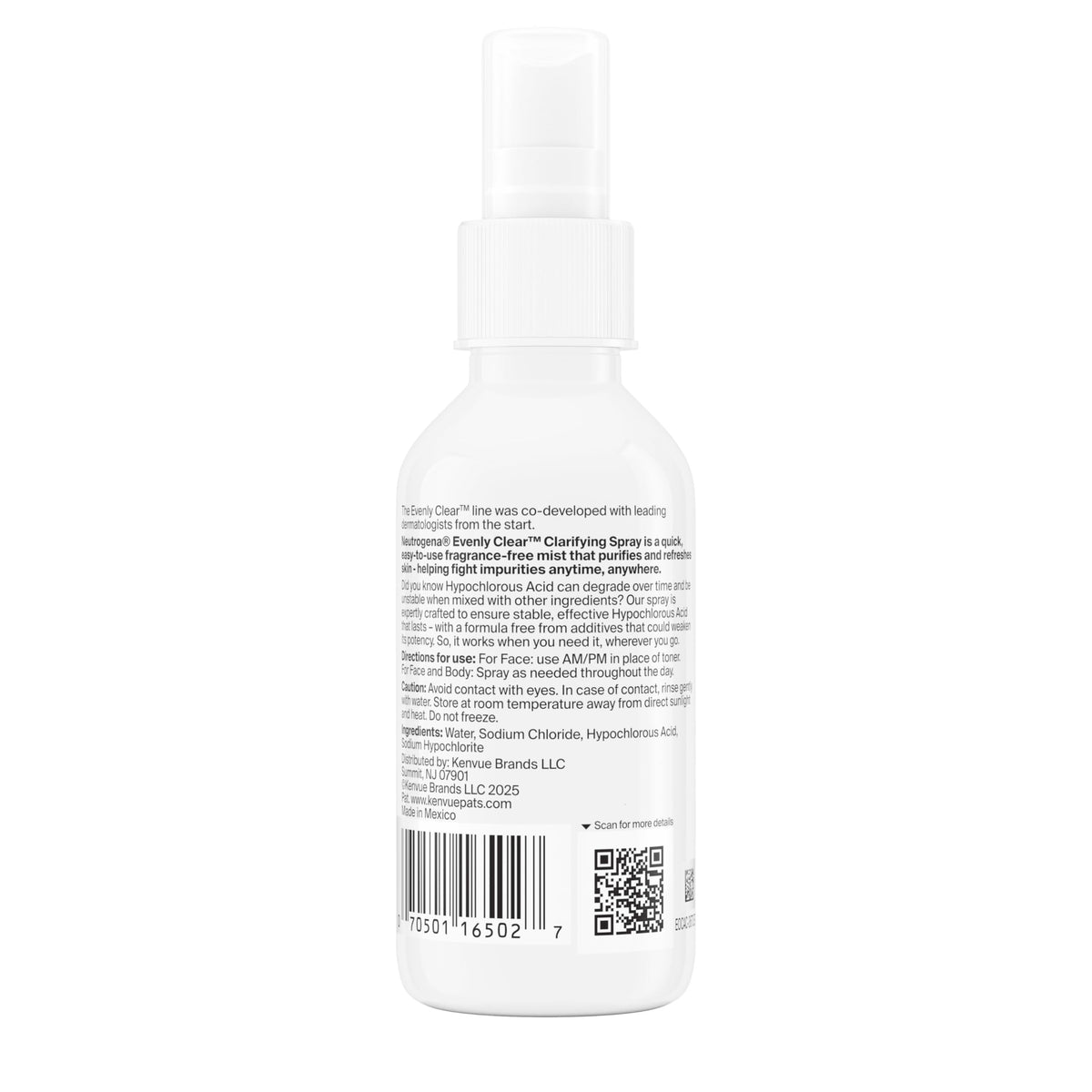 Neutrogena body spray used on back highlighting full body use for acne-prone areas