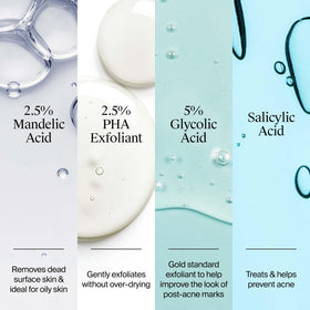 Neutrogena bottle label details highlighting active acids