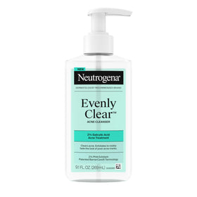 Neutrogena front packaging showing cleanser bottle and benefits