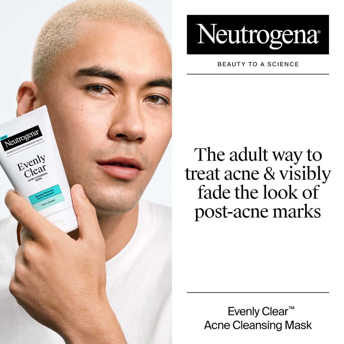 Neutrogena close-up of creamy clay texture highlighting oil absorption