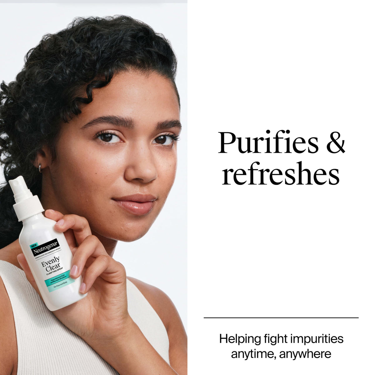Neutrogena texture on skin demonstrating lightweight, non-greasy finish for comfort