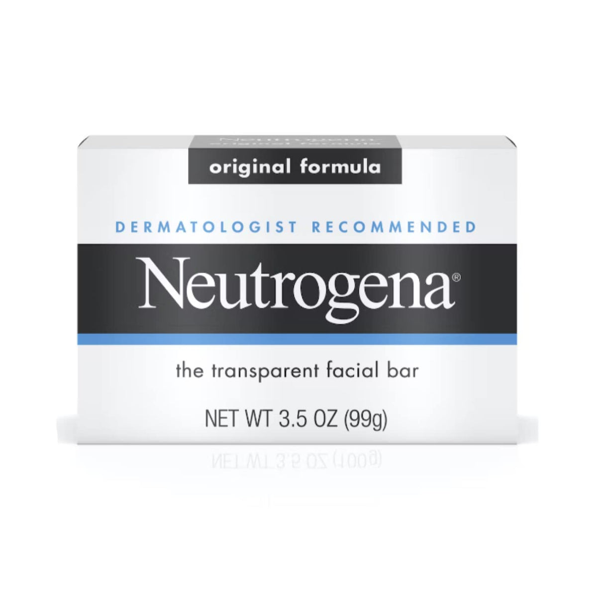 Neutrogena facial bar front packaging shows clean design and product benefit