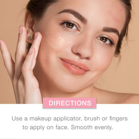 Neutrogena blended foundation on model showing reduced redness and smooth finish