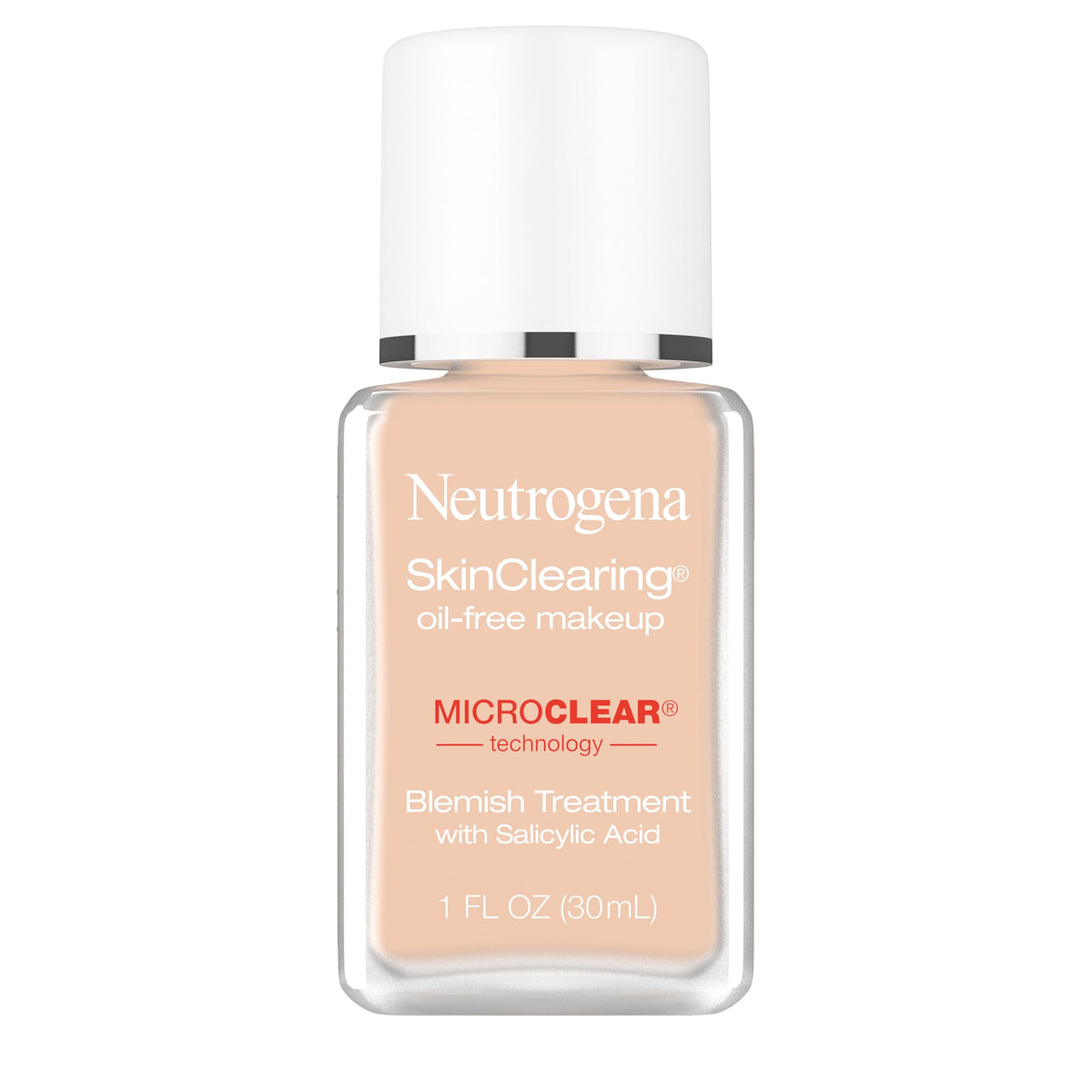 Neutrogena front packaging showing Natural Beige, clear coverage benefit