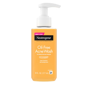 Neutrogena front bottle showing cleanser and easy-squeeze cap for convenience