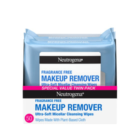 Neutrogena front packaging two 25 count packs showing travel-ready convenience