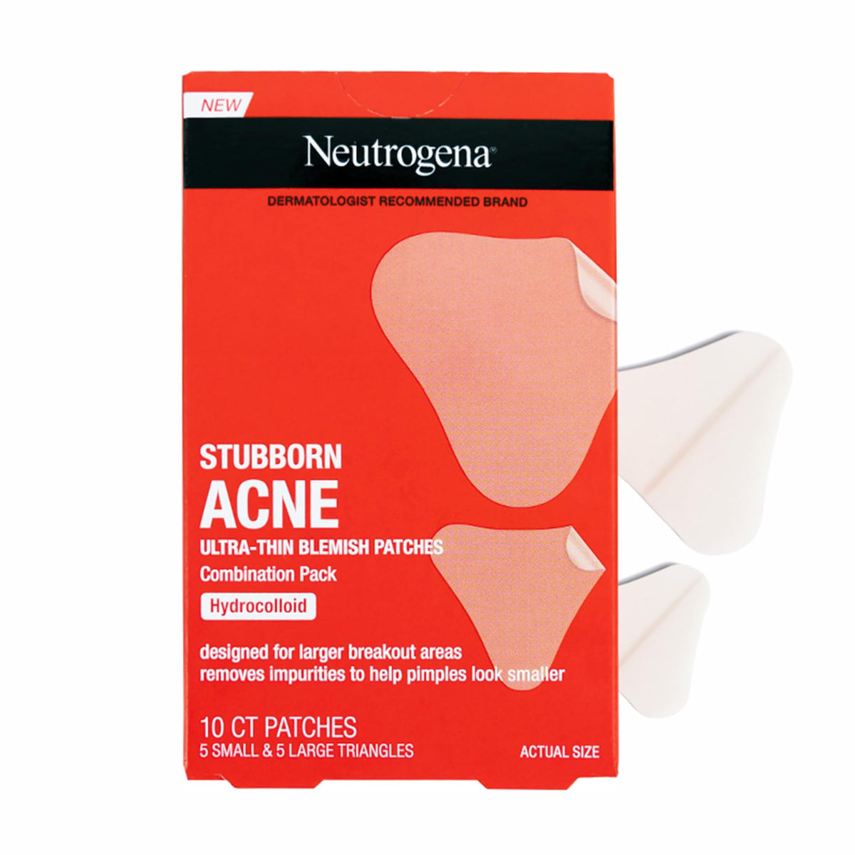 Neutrogena front packaging showing 10 ultra-thin blemish patches for discreet protection