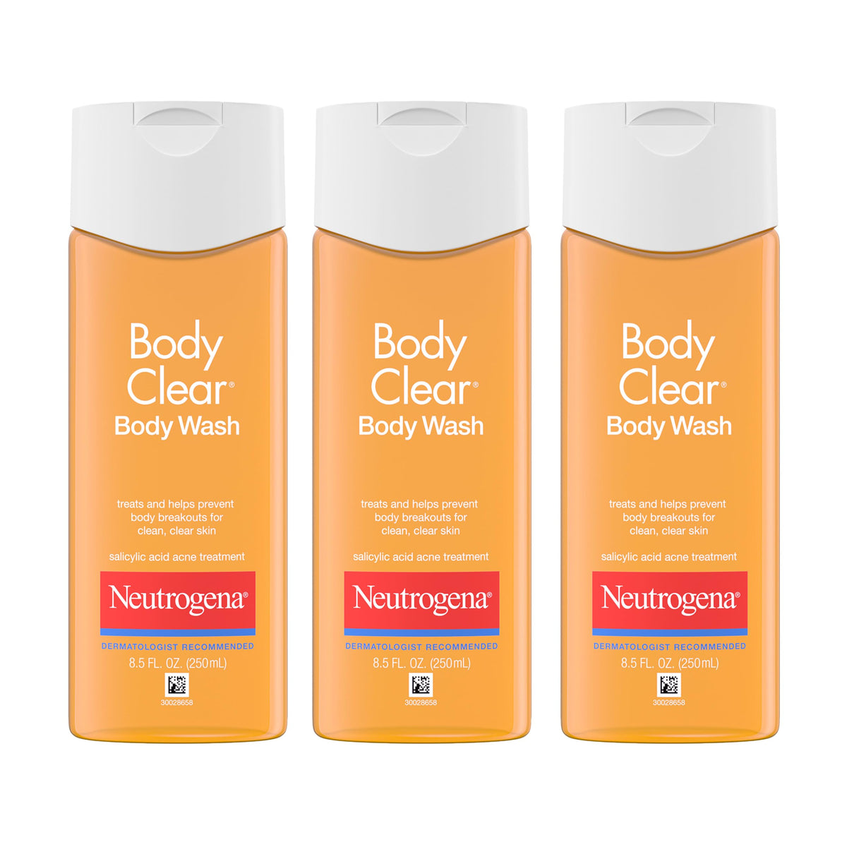 Neutrogena front packaging showing bottle and label with clear acne benefit