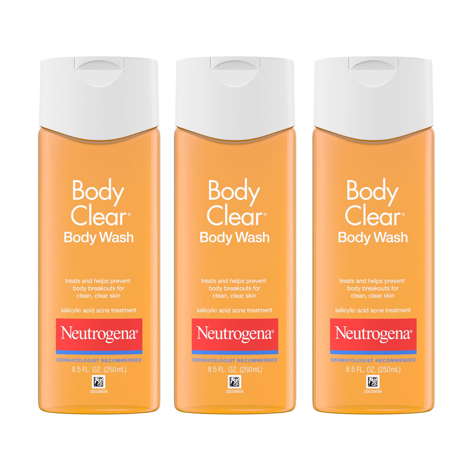 Neutrogena front packaging showing bottle and label with clear acne benefit
