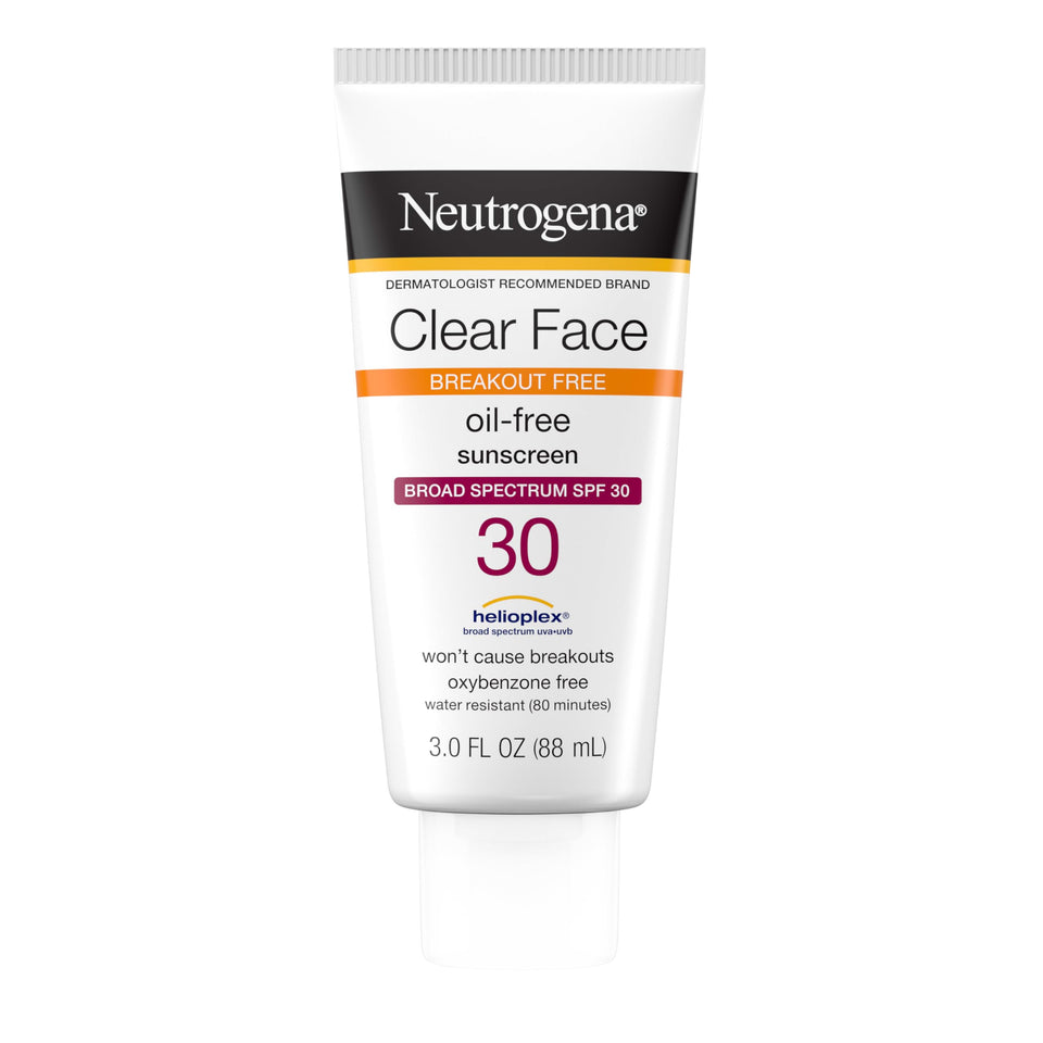 Neutrogena front packaging showing SPF 30 for clear, protected skin