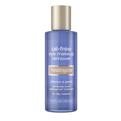 Neutrogena front packaging showing gentle eye makeup remover, clear and travel-friendly