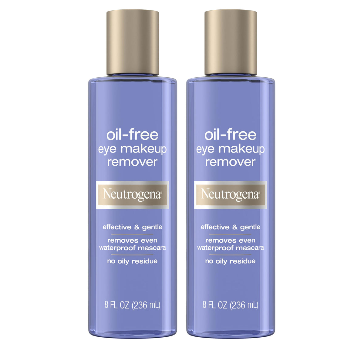 Neutrogena front packaging showing twin bottles and clear label for easy identification and value
