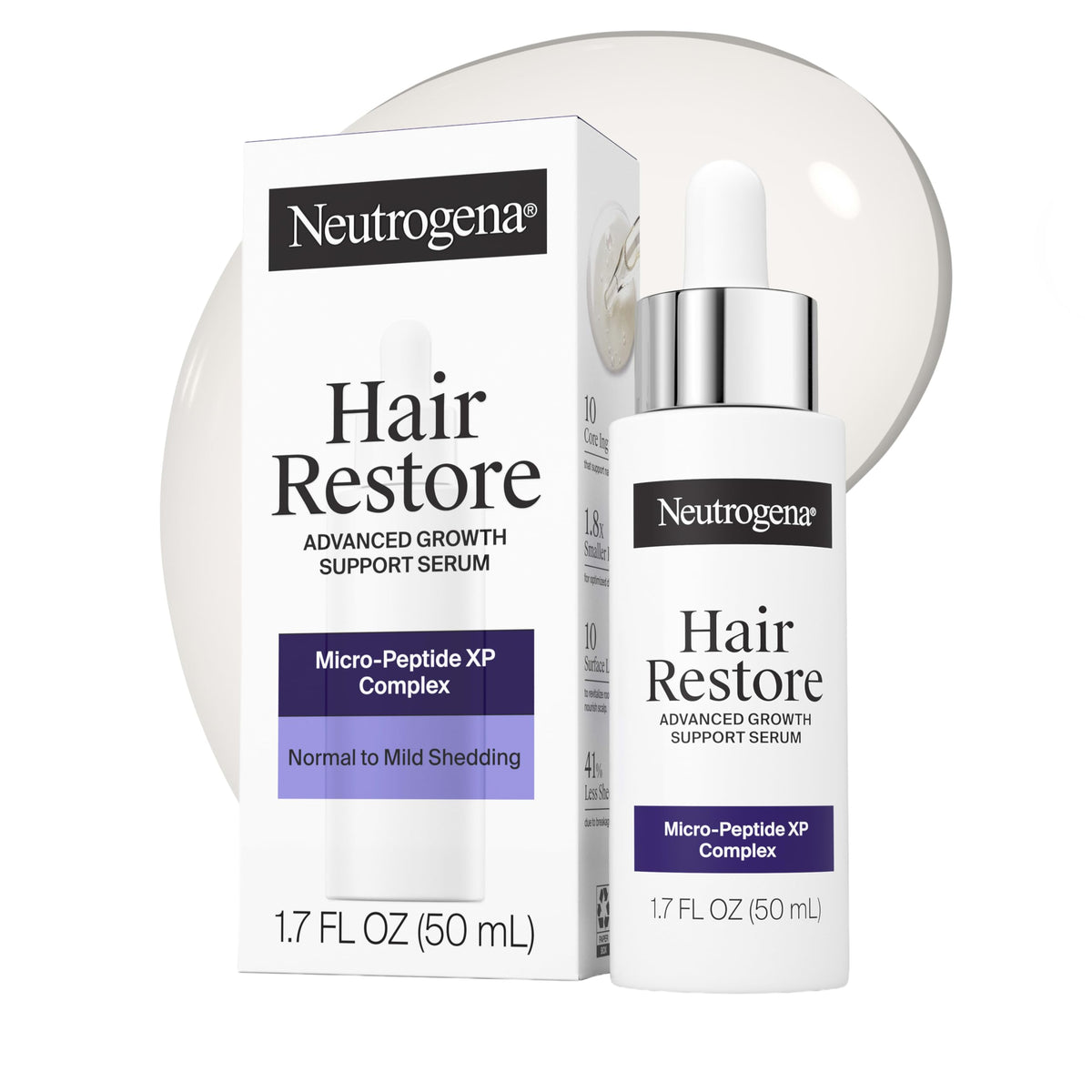 Neutrogena front packaging showing serum bottle and label benefits