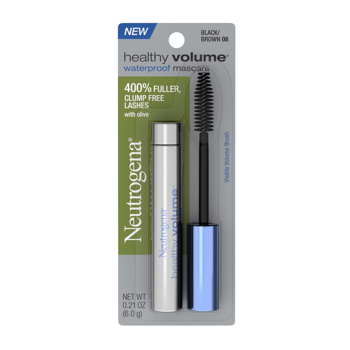 Neutrogena front packaging showing tube and shade for travel-ready volume