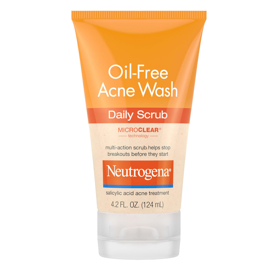 Neutrogena front packaging showing acne wash and size benefit