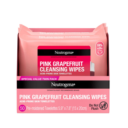 Neutrogena front packaging showing twin 25-count packs for quick use