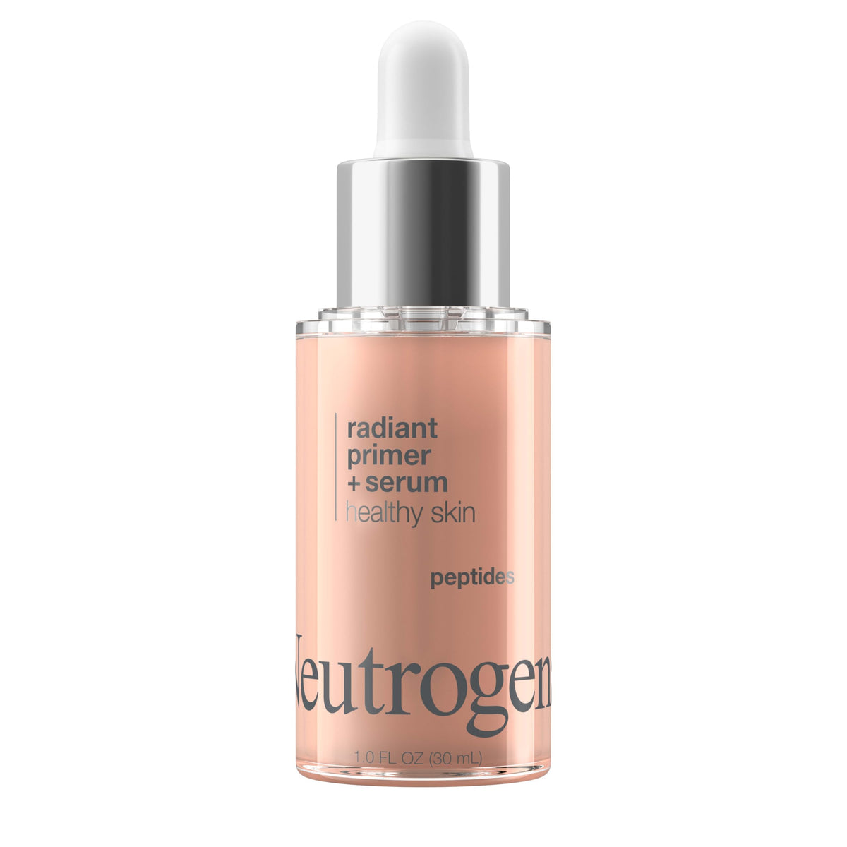 Neutrogena front packaging shows primer serum for a smooth, radiant base